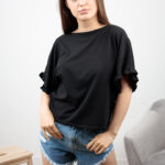 Czarna bluzka boho