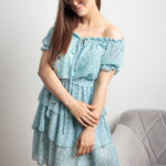 Morska sukienka hiszpanka