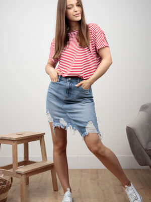 happywoman spódnica jeans z asymerycznym przodem 1
