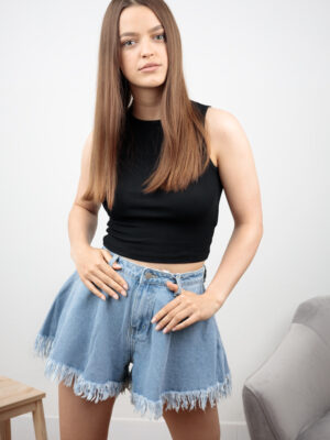 happywoman szerokie spodenki jeans