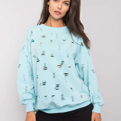Jasnoniebieska bluza z dziurami