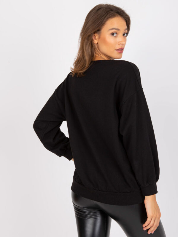 happywoman czarna bluza dresowa ze złotym napisem 3