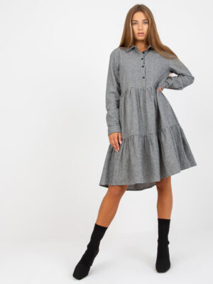 happywoman ciepła sukienka w pepitkę 1