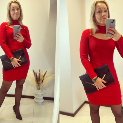 Czerwona sukienka na święta